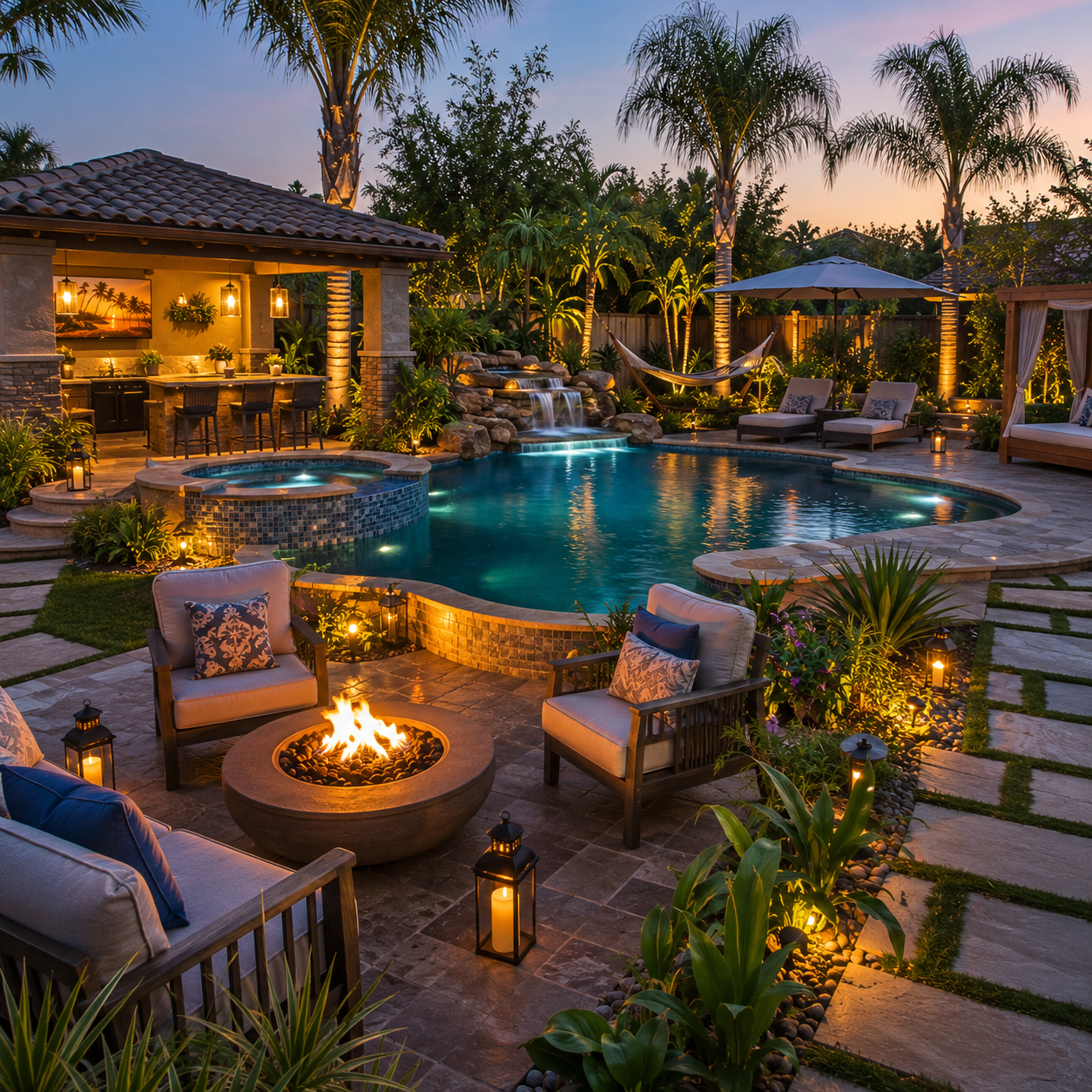 i transformed simple backyard to luxury yard