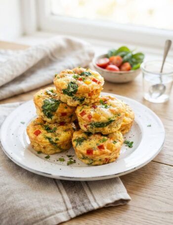 fluffy high protein egg bites on plate