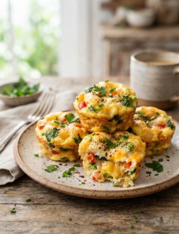 High protein egg bites with cheese and veggies Starbucks copycat