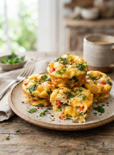High protein egg bites with cheese and veggies Starbucks copycat