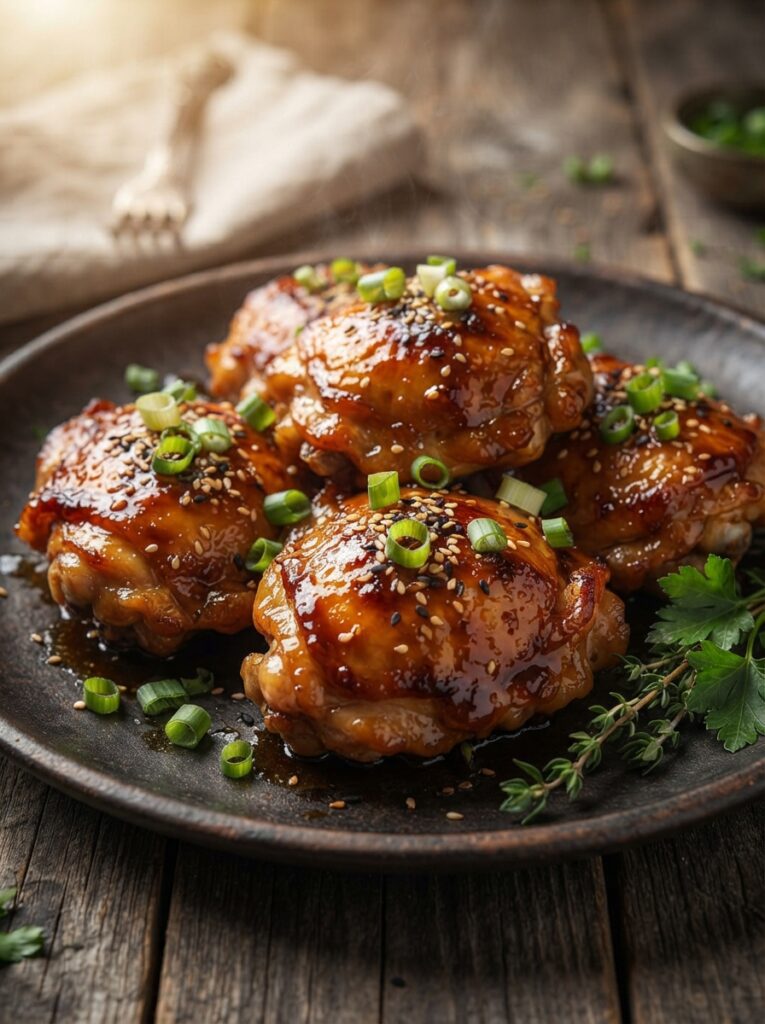 Honey Garlic Chicken Thighs Recip