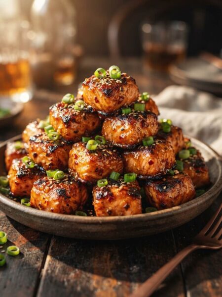 Hot Honey Salmon Bites – Sweet & Spicy