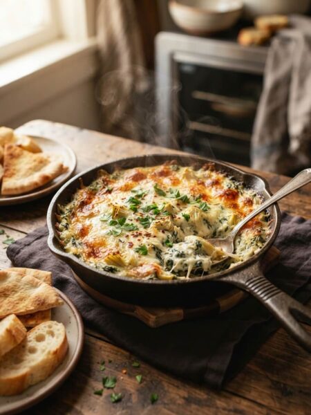 Best spinach artichoke dip creamy and cheesy fresh from the oven