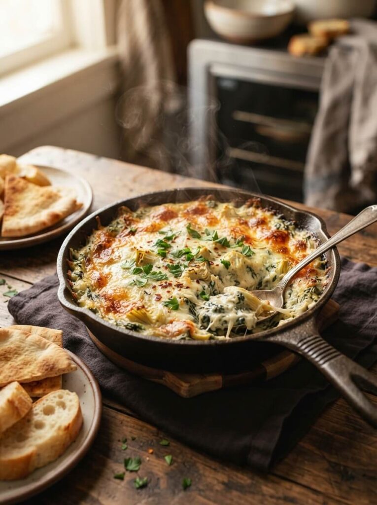 Best spinach artichoke dip creamy and cheesy fresh from the oven